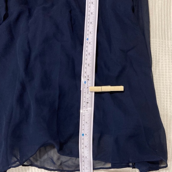 Alex Evenings Navy Blue Sequin Embellished Gown | V-Neck | Empire Waist - Picture 8 of 15